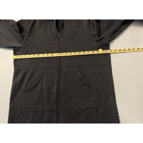 Blair | Women's Full Zip Dark Gray Sweatshirt Fleece Robe Pockets Cozy- Sz S - Picture 8 of 8